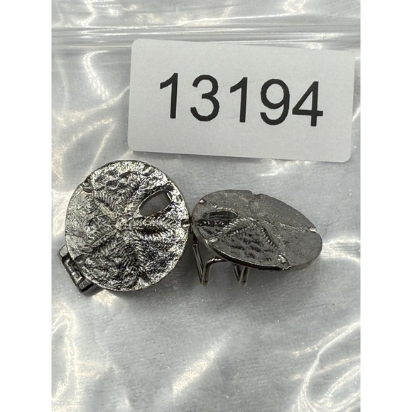 Vintage Mimi Di N Belt Buckle Star Fish‎ Silver Tone Signed - Picture 7 of 8